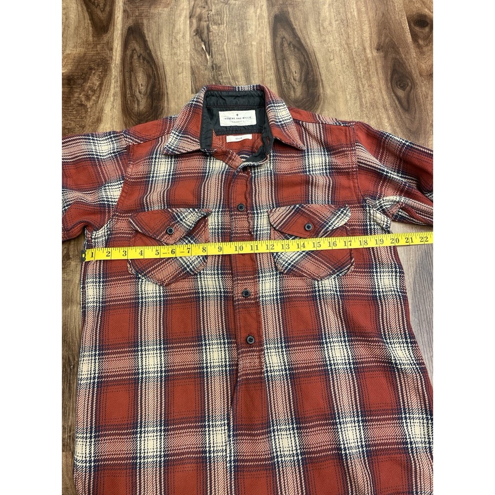 Imogene + Willie Ellie Plaid Red Flannel Shirt Womens XS Cotton Made in USA - Picture 5 of 9